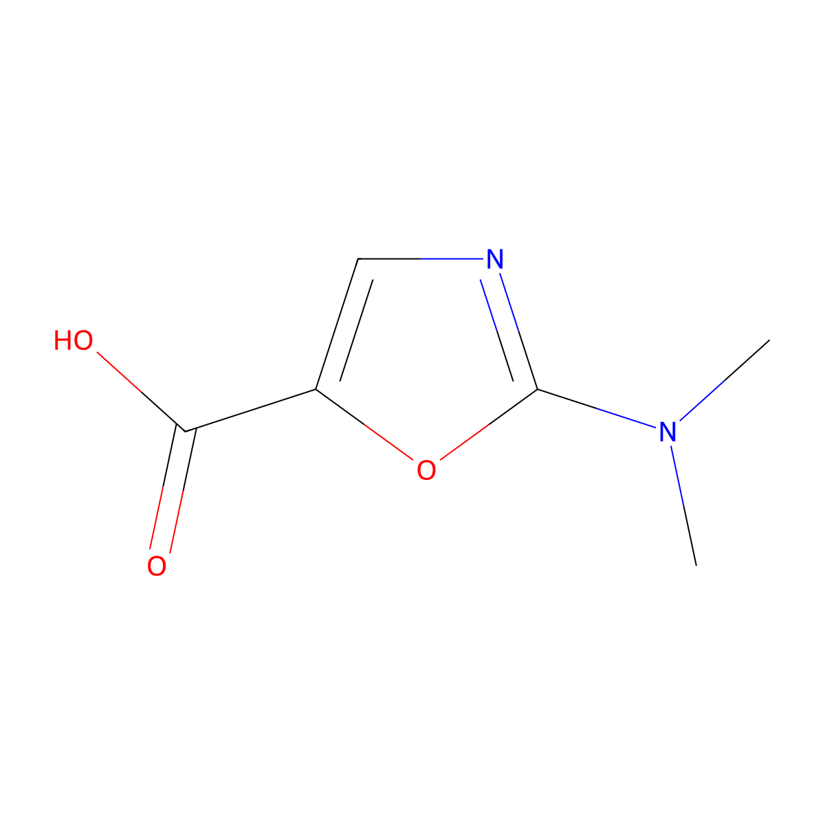 2-(Dimethylamino)-1,3-oxazole-5-carboxylic acid molecular structure, CAS 1367952-05-3