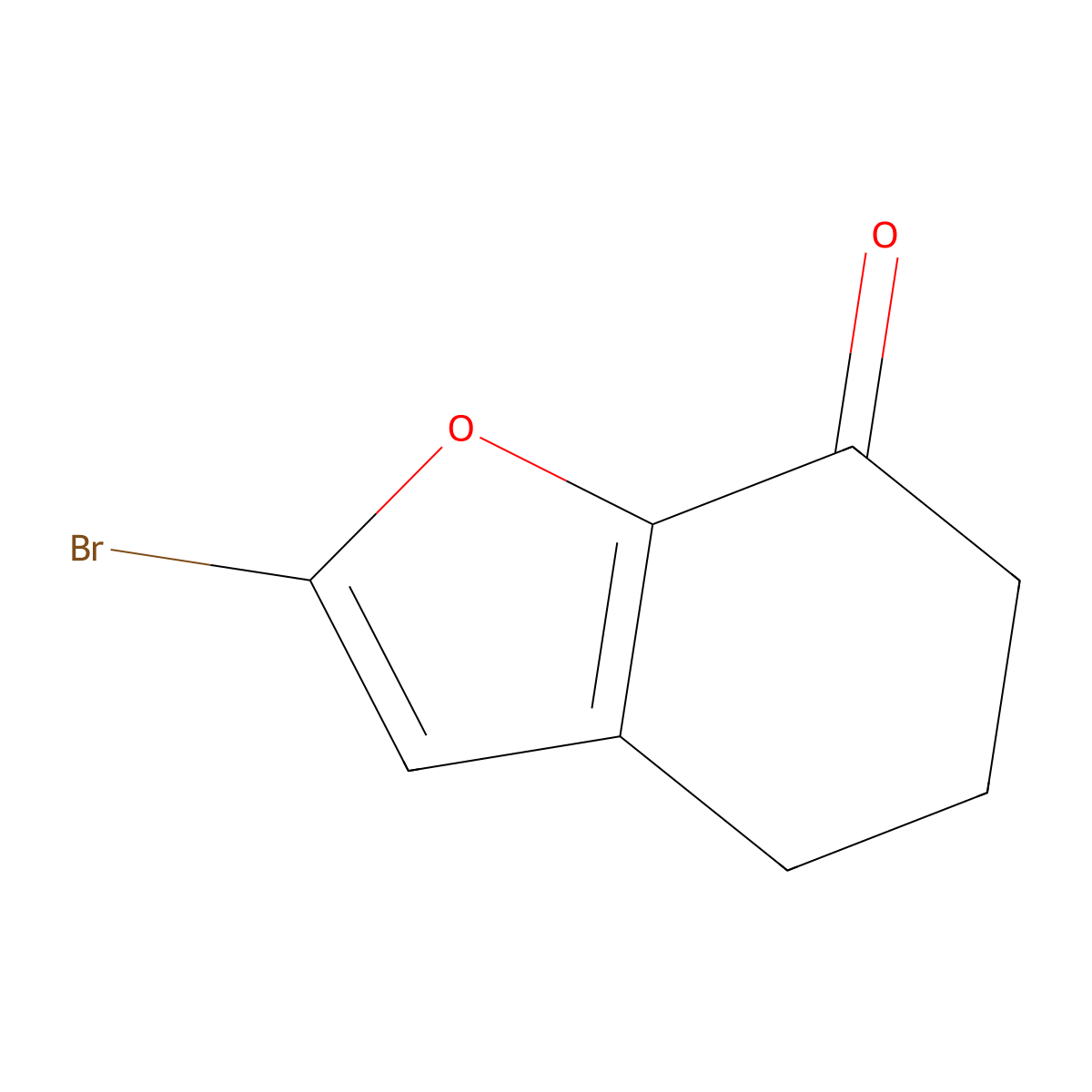 2-Bromo-5,6-dihydrobenzofuran-7(4H)-one molecular structure, CAS 1367954-13-9