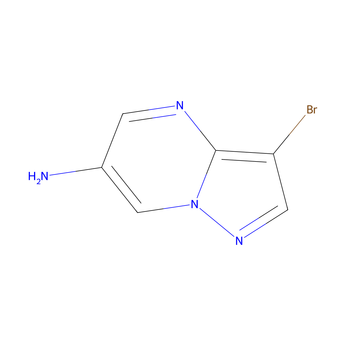 3-Bromopyrazolo[1,5-a]pyrimidin-6-amine molecular structure, CAS 1367955-95-0