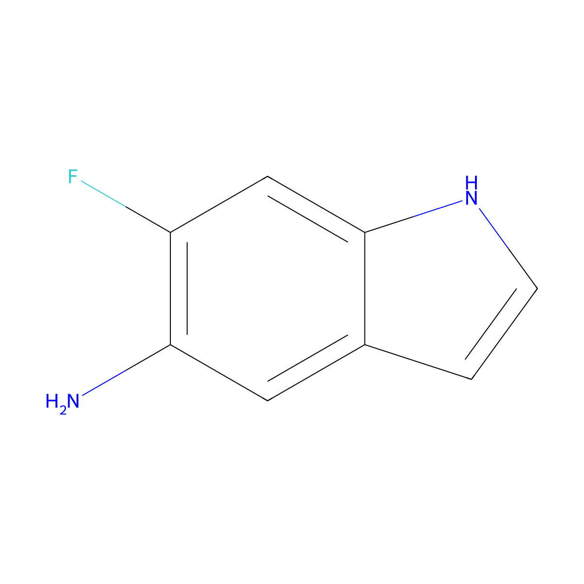 6-Fluoro-1H-indol-5-amine molecular structure, CAS 1367958-40-4