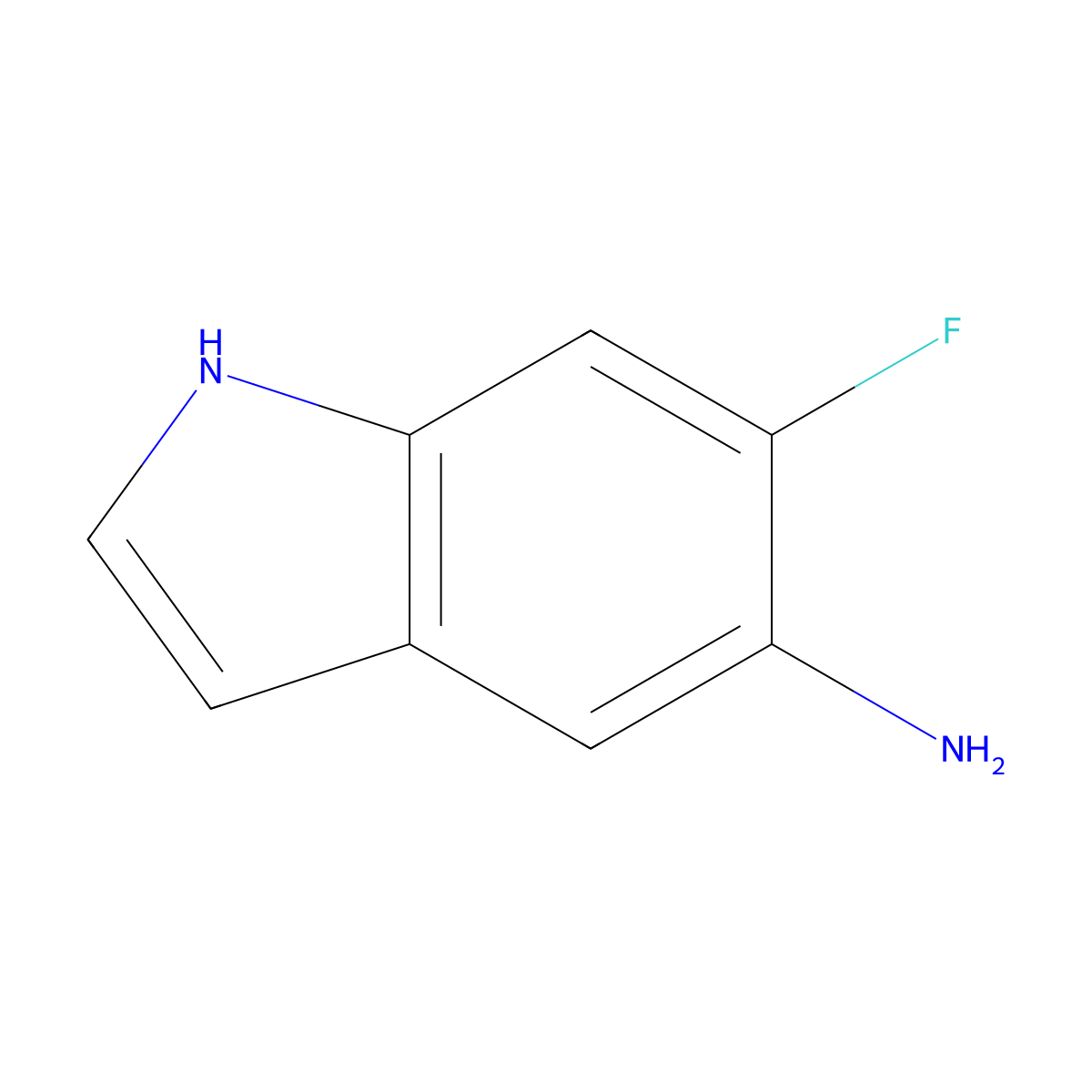 6-Fluoro-1H-indol-5-amine molecular structure, CAS 1367958-40-4