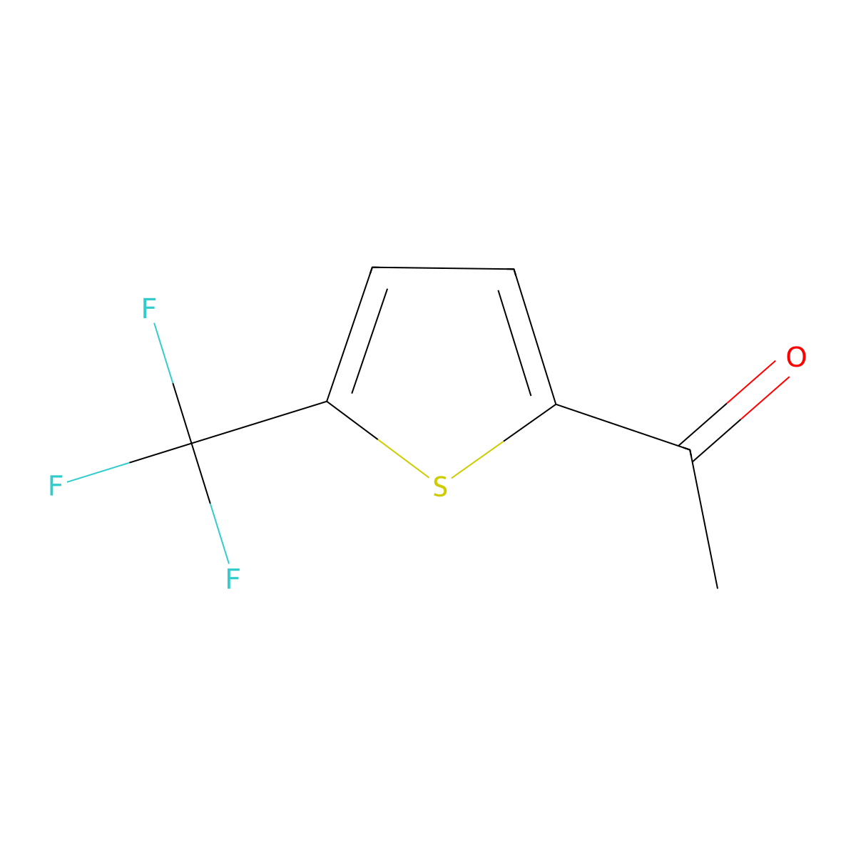 1-[5-(Trifluoromethyl)thiophen-2-yl]ethan-1-one molecular structure, CAS 1367959-32-7