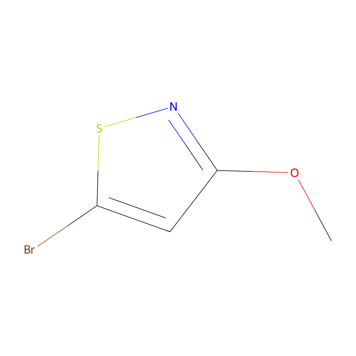 5-Bromo-3-methoxy-1,2-thiazole molecular structure, CAS 1367959-83-8