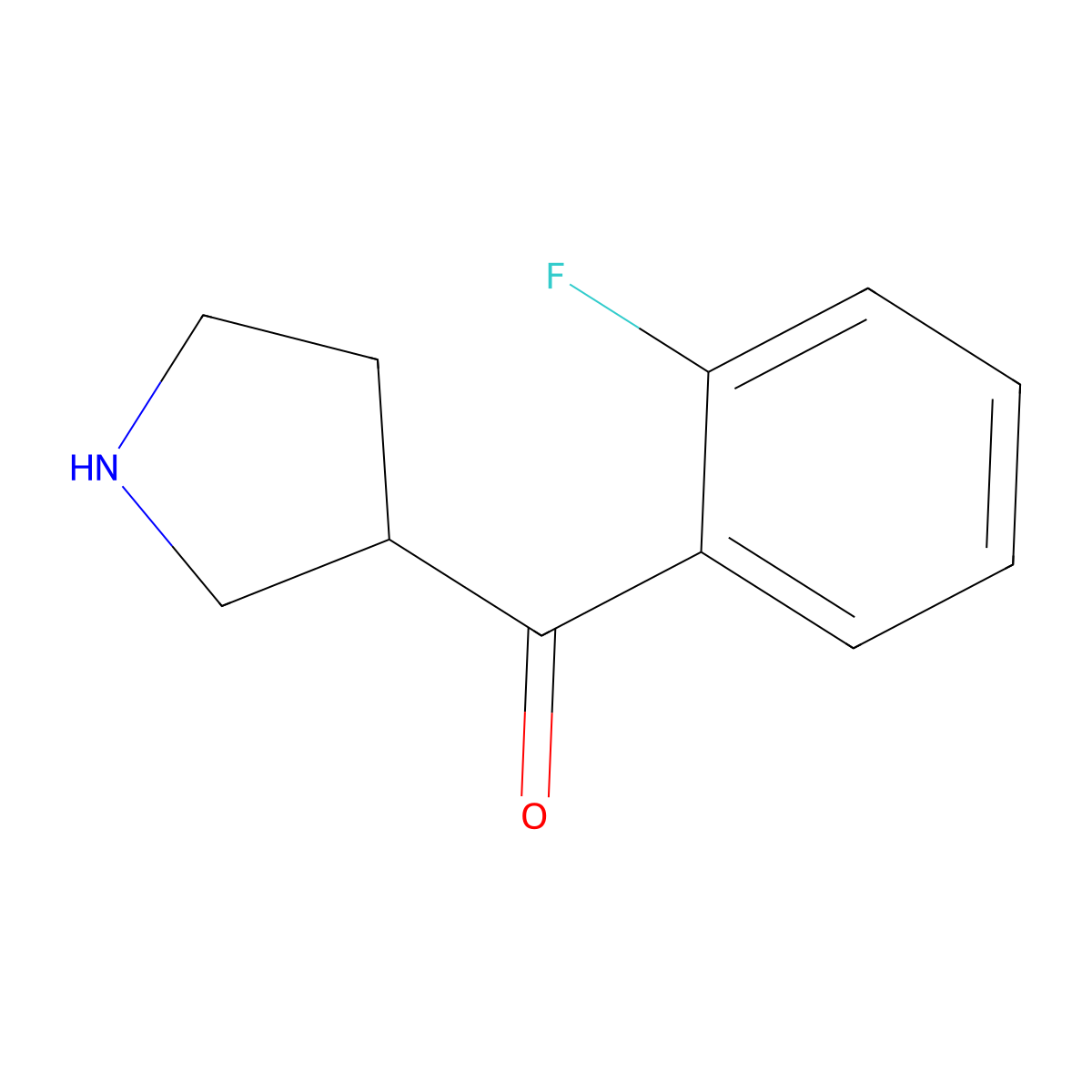 3-(2-Fluorobenzoyl)pyrrolidine molecular structure, CAS 1367961-22-5