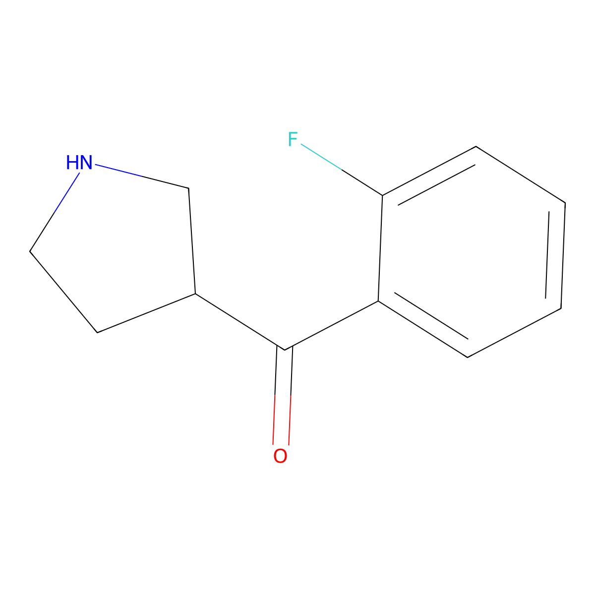3-(2-Fluorobenzoyl)pyrrolidine molecular structure, CAS 1367961-22-5