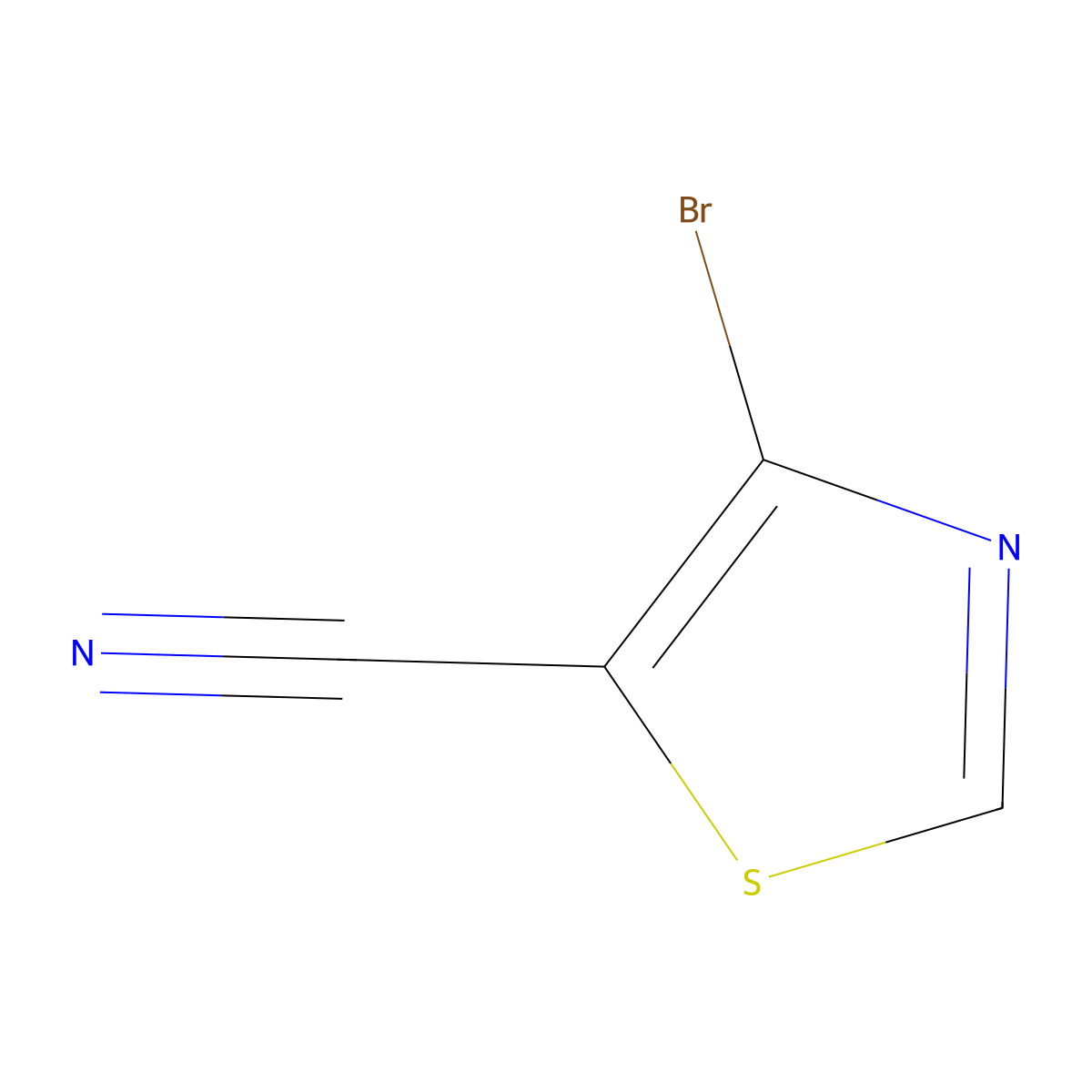 4-Bromo-1,3-thiazole-5-carbonitrile molecular structure, CAS 1367964-98-4