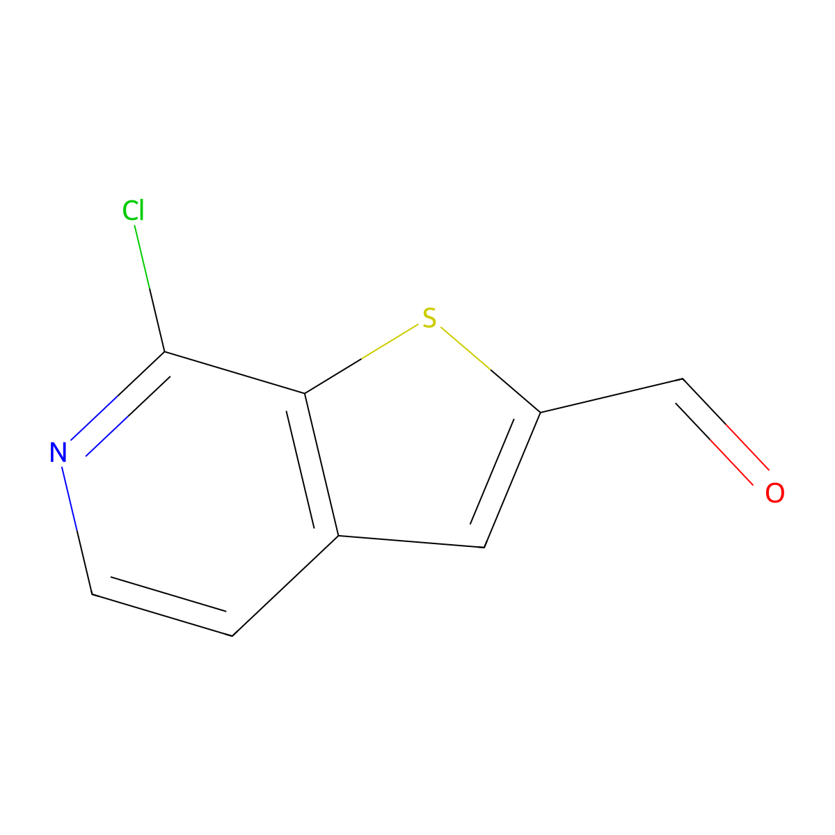 7-Chlorothieno[2,3-c]pyridine-2-carbaldehyde molecular structure, CAS 1367965-39-6