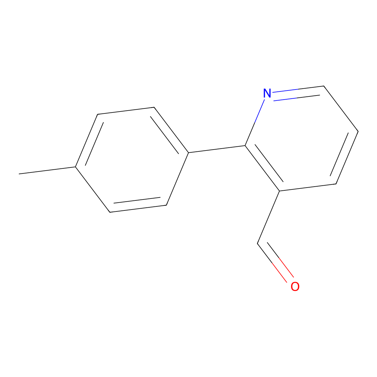 3-Pyridinecarboxaldehyde, 2-(4-methylphenyl)- molecular structure, CAS 1367966-07-1
