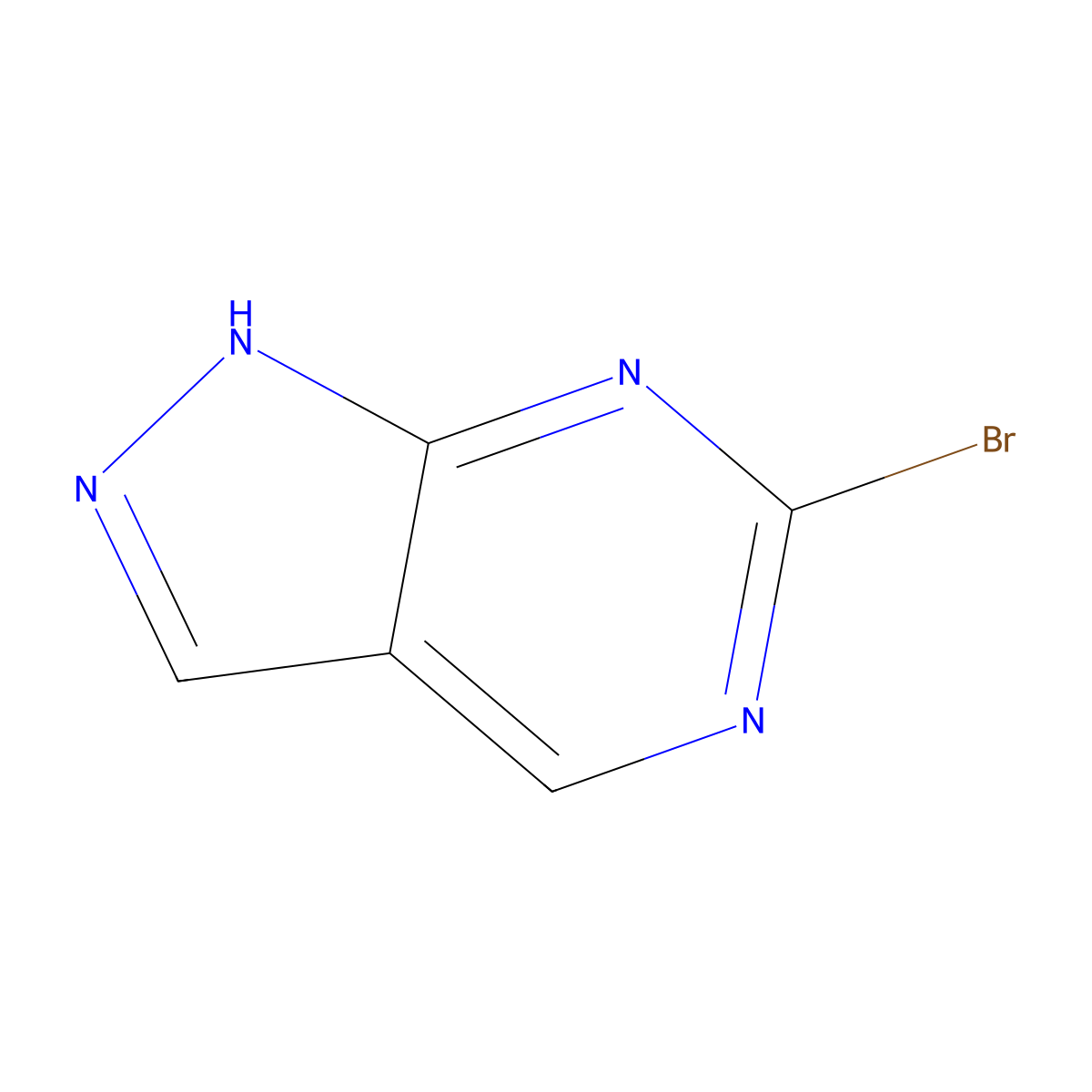 6-bromo-1H-pyrazolo(3,4-d)pyrimidine molecular structure, CAS 1367968-09-9