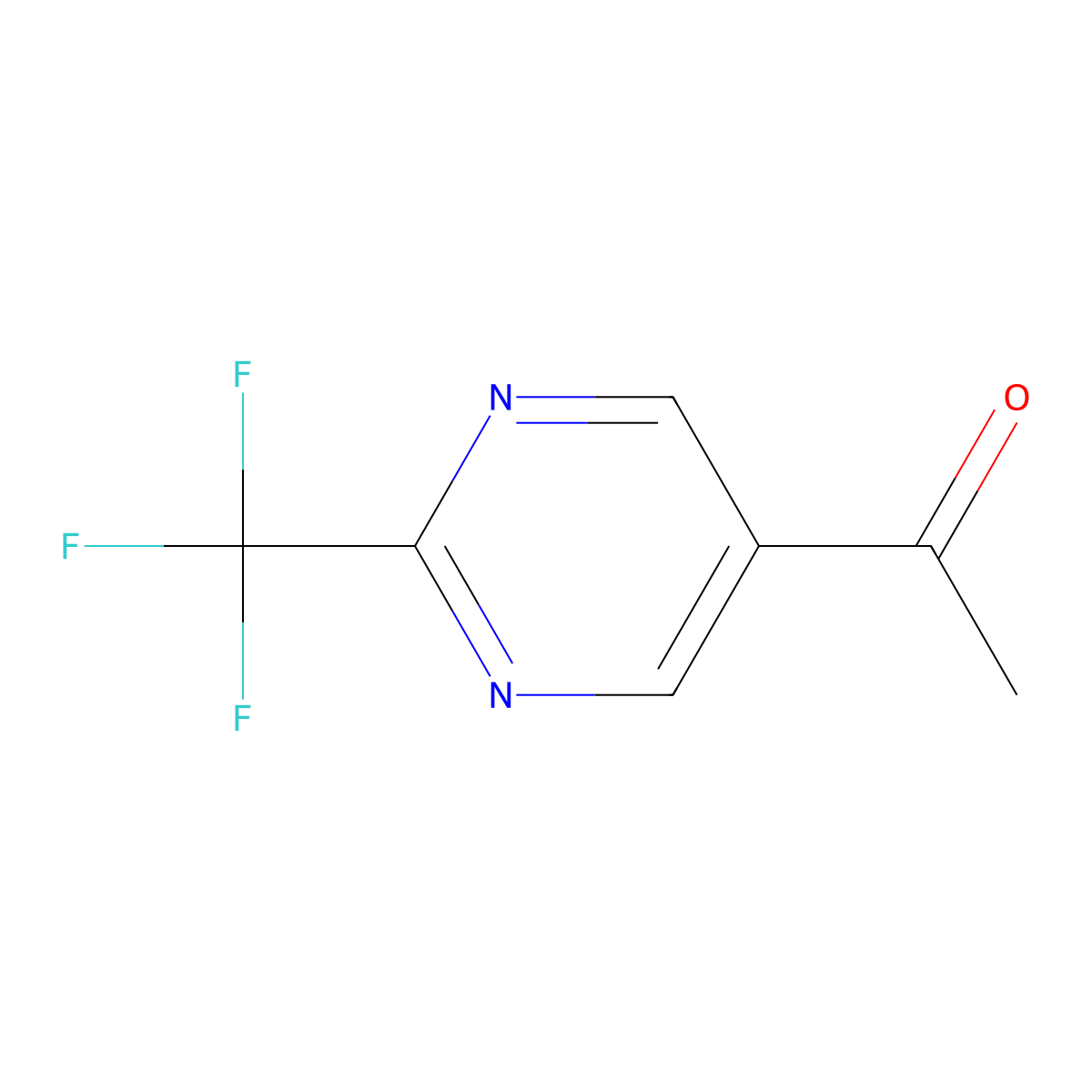 1-(2-(Trifluoromethyl)pyrimidin-5-yl)ethanone molecular structure, CAS 1367970-52-2