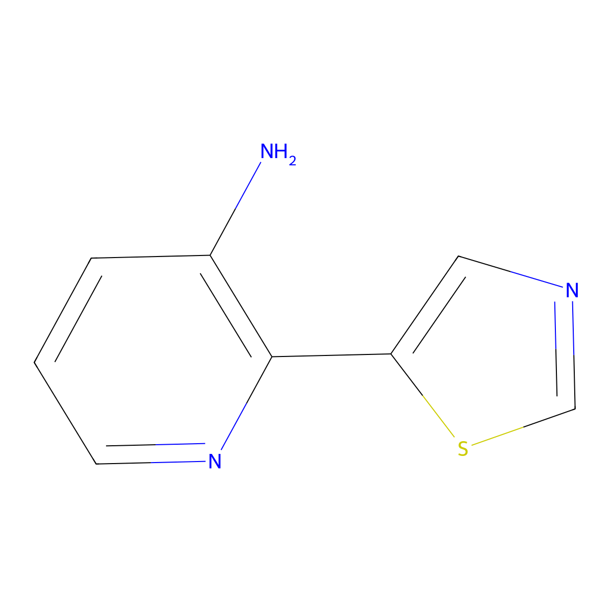 3-Amino-2-(thiazol-5-YL)pyridine molecular structure, CAS 1367970-89-5