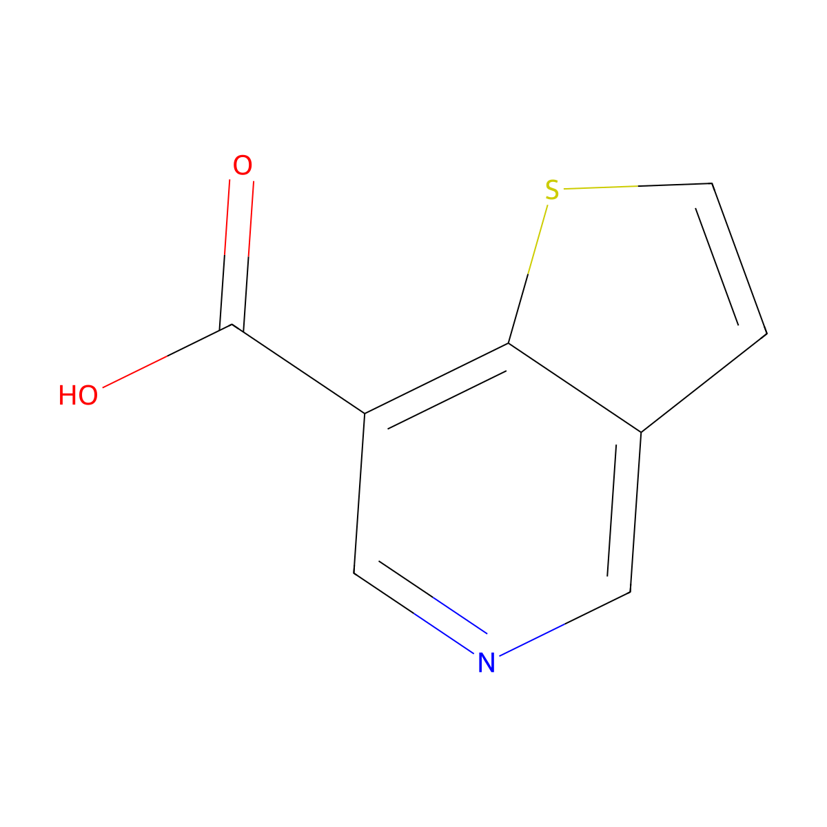 Thieno(3,2-c)pyridine-7-carboxylic acid molecular structure, CAS 1367975-87-8