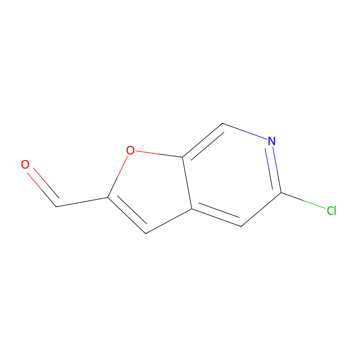 5-Chlorofuro[2,3-c]pyridine-2-carbaldehyde molecular structure, CAS 1367977-22-7