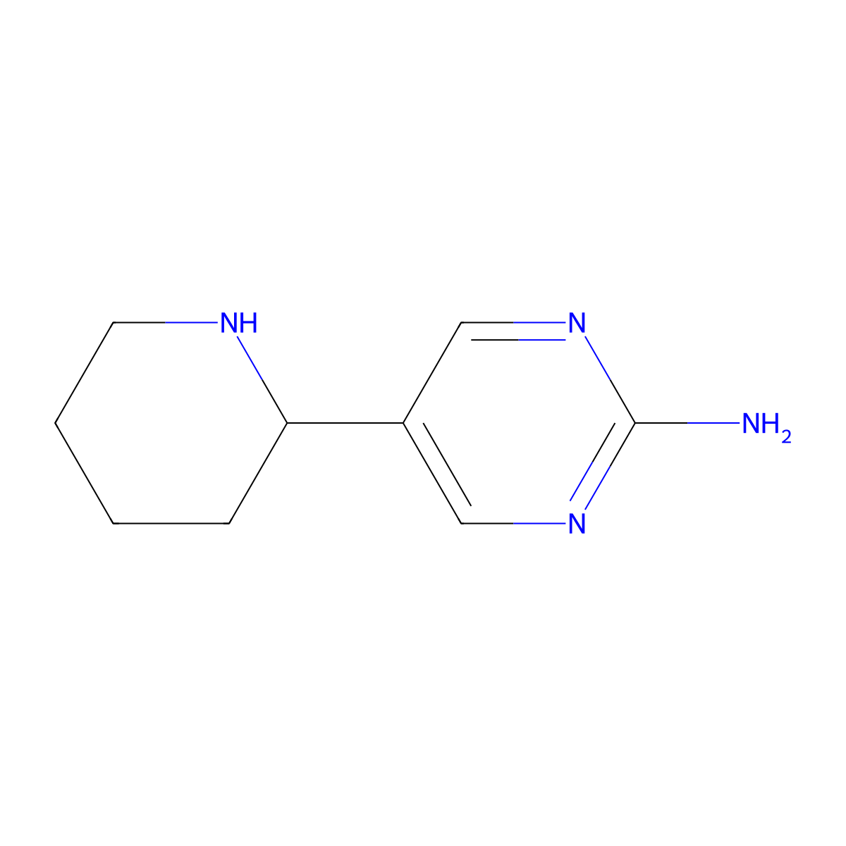 5-(Piperidin-2-yl)pyrimidin-2-amine molecular structure, CAS 1367980-44-6