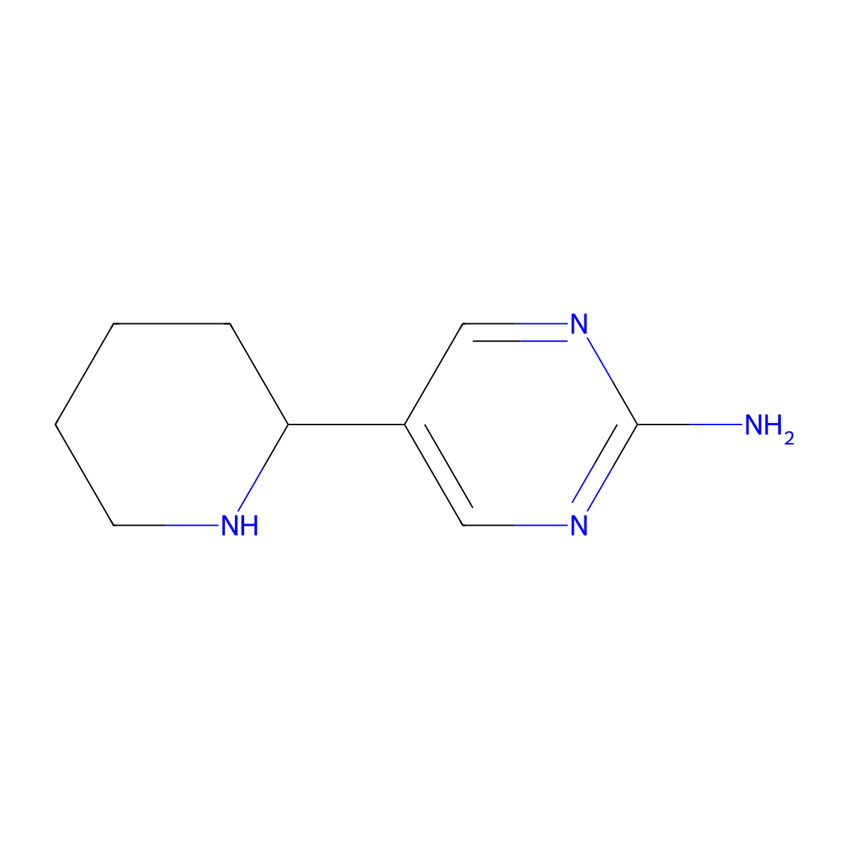 5-(Piperidin-2-yl)pyrimidin-2-amine molecular structure, CAS 1367980-44-6