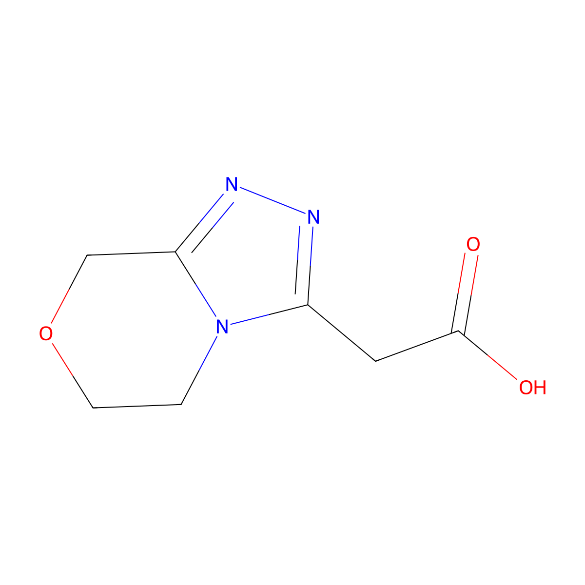 2-{5H,6H,8H-[1,2,4]triazolo[3,4-c][1,4]oxazin-3-yl}acetic acid molecular structure, CAS 1367981-19-8