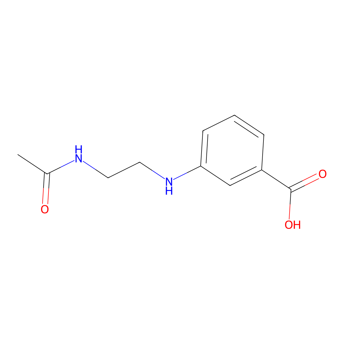 3-[(2-Acetamidoethyl)amino]benzoic acid molecular structure, CAS 1367981-40-5