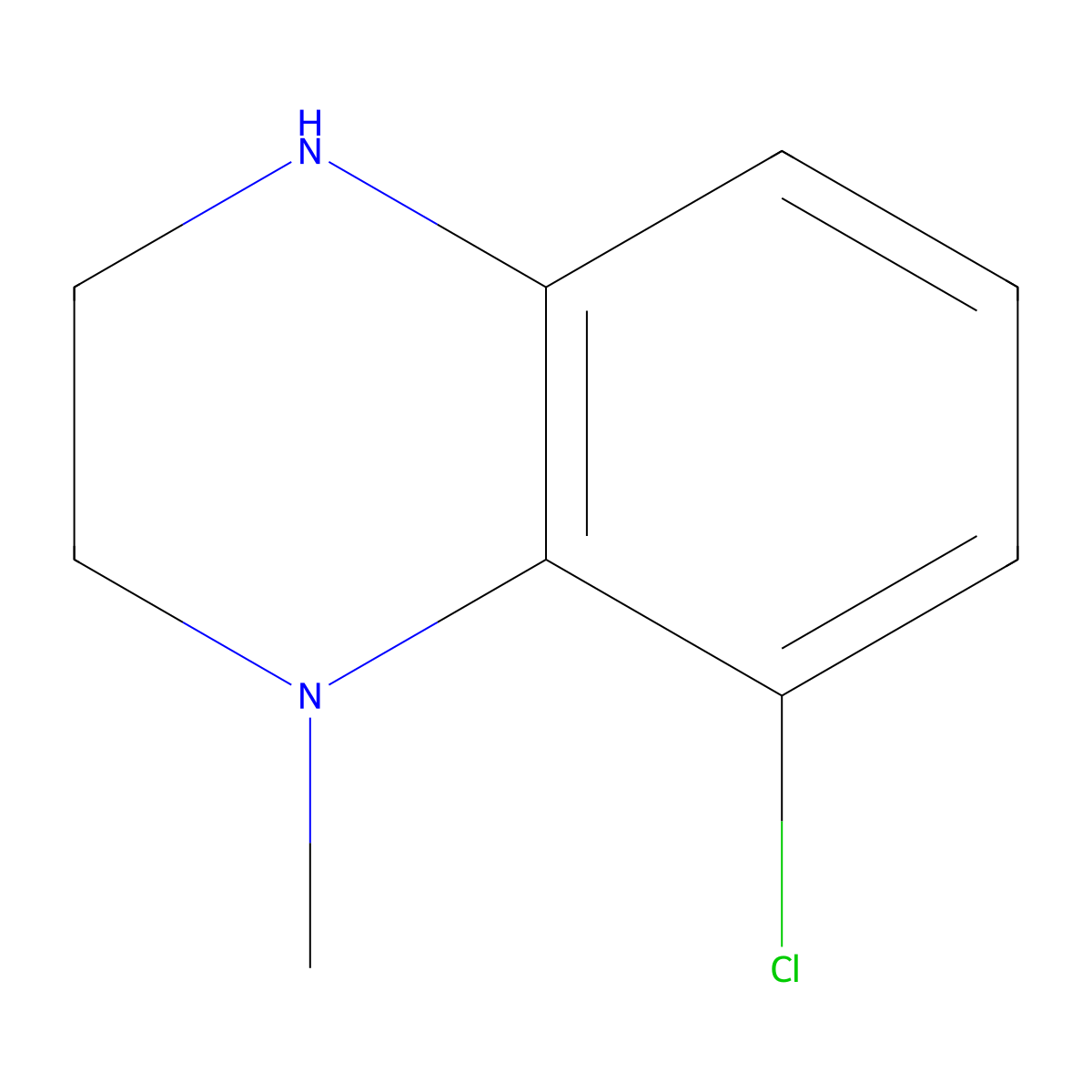 8-Chloro-1-methyl-1,2,3,4-tetrahydroquinoxaline molecular structure, CAS 1367981-56-3