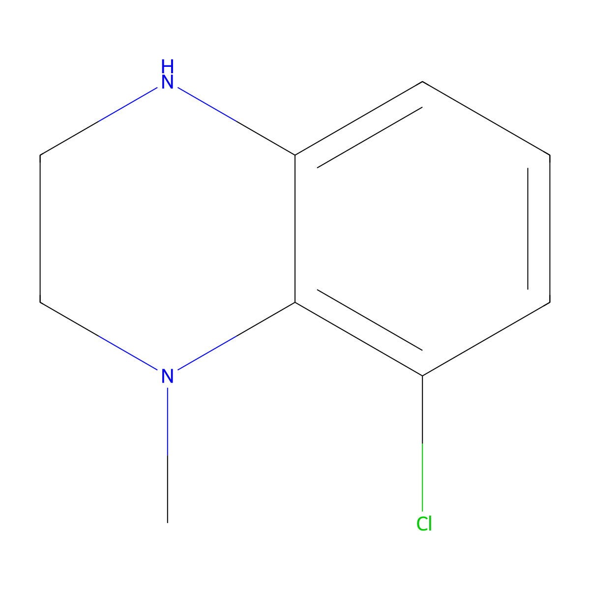 8-Chloro-1-methyl-1,2,3,4-tetrahydroquinoxaline molecular structure, CAS 1367981-56-3