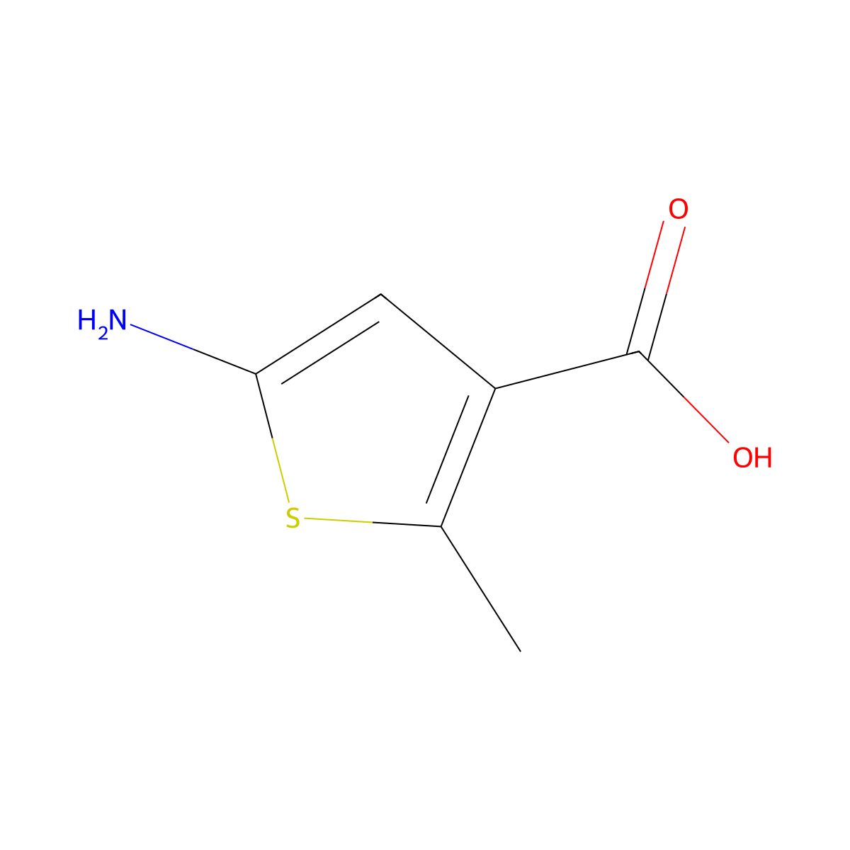 5-Amino-2-methylthiophene-3-carboxylic acid molecular structure, CAS 1367985-61-2