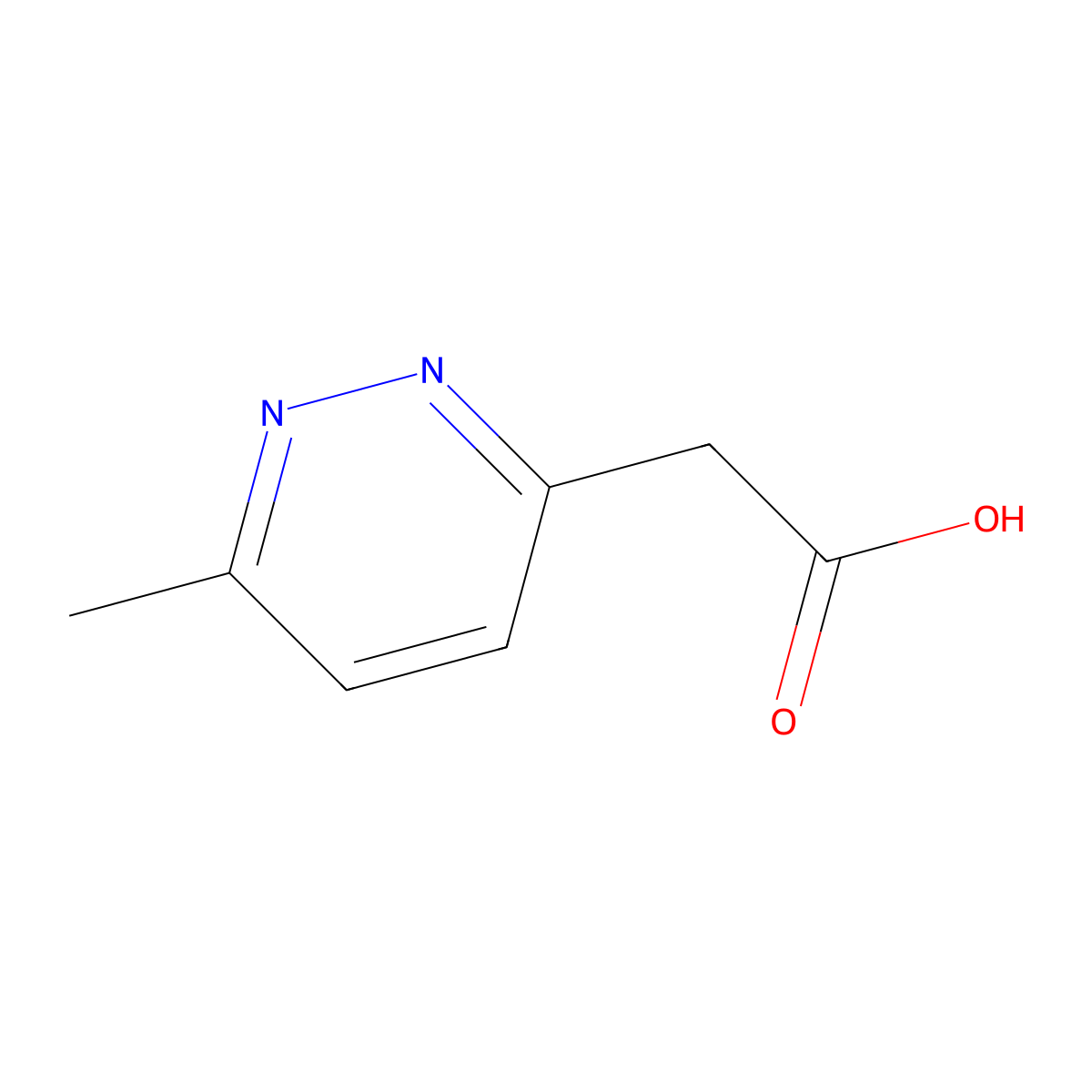 2-(6-Methylpyridazin-3-yl)acetic acid molecular structure, CAS 1367987-55-0