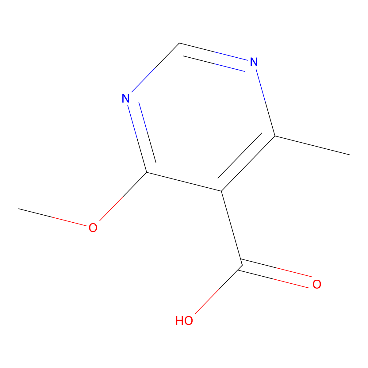4-Methoxy-6-methylpyrimidine-5-carboxylic acid molecular structure, CAS 1367988-23-5
