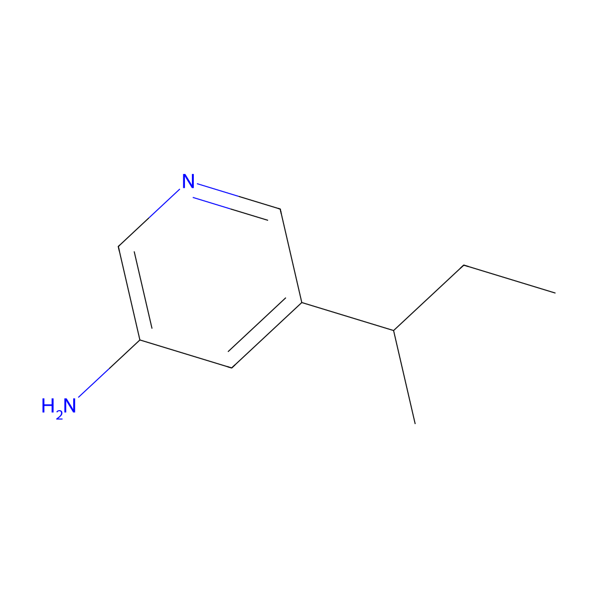 5-(Sec-butyl)pyridin-3-amine molecular structure, CAS 1367988-59-7