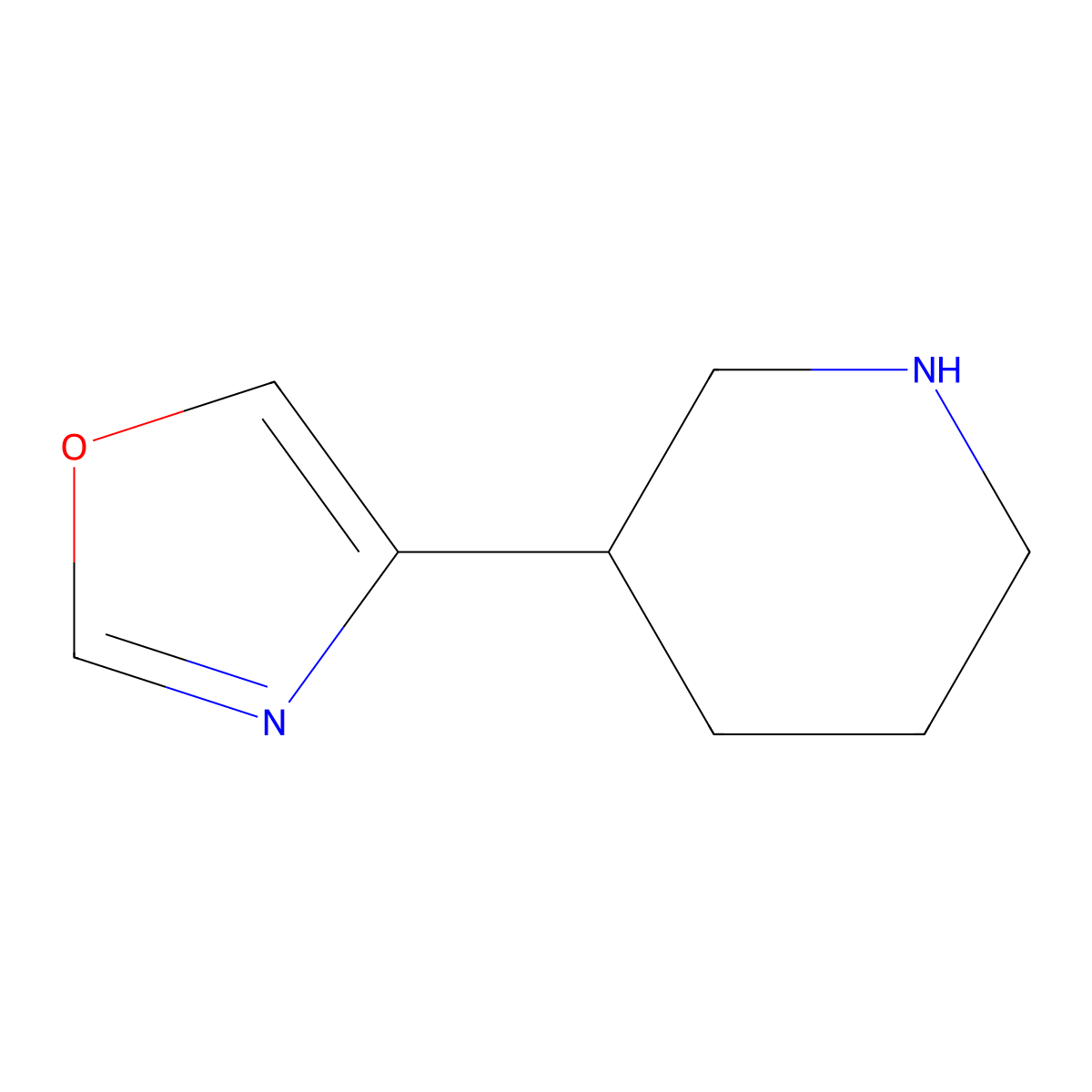 4-(Piperidin-3-yl)oxazole molecular structure, CAS 1367989-82-9