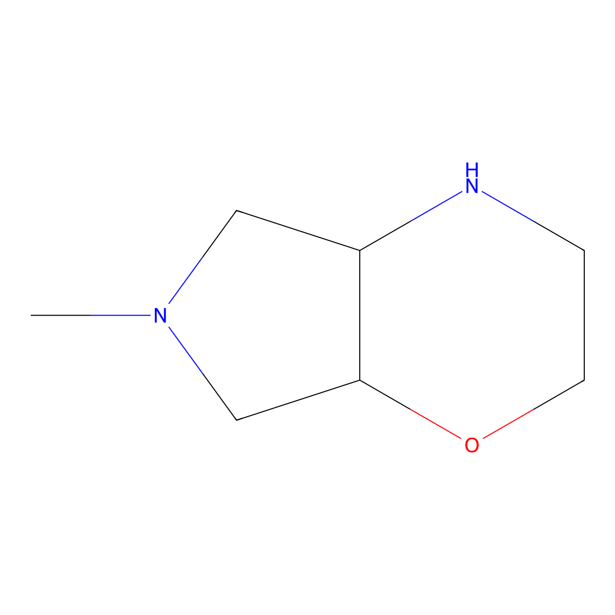 6-Methyl-octahydropyrrolo[3,4-b]morpholine molecular structure, CAS 1367990-19-9