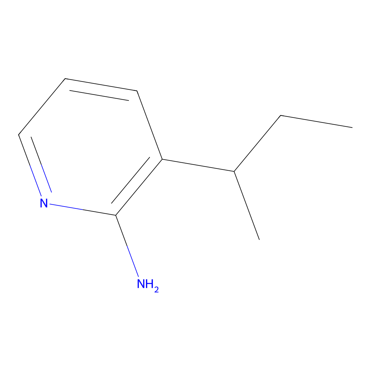 2-Amino-3-(sec-butyl)pyridine molecular structure, CAS 1367990-34-8