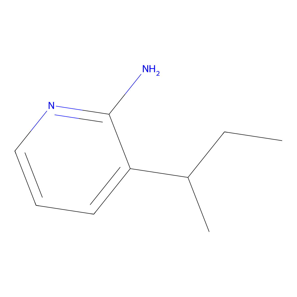 2-Amino-3-(sec-butyl)pyridine molecular structure, CAS 1367990-34-8