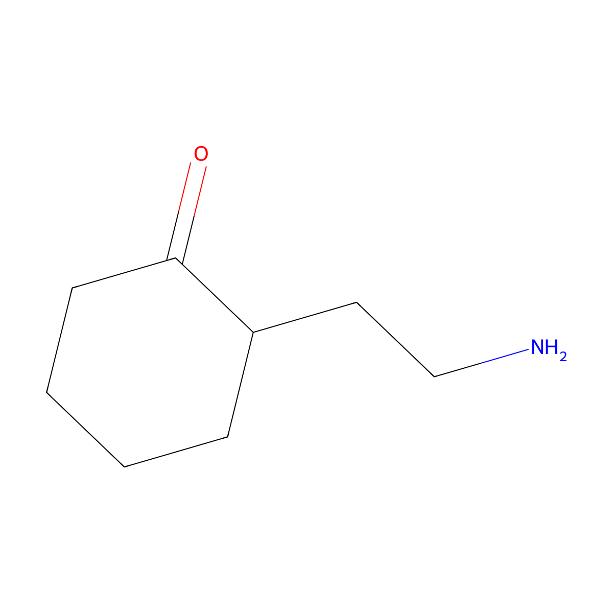 2-(2-Aminoethyl)cyclohexan-1-one molecular structure, CAS 1367990-53-1