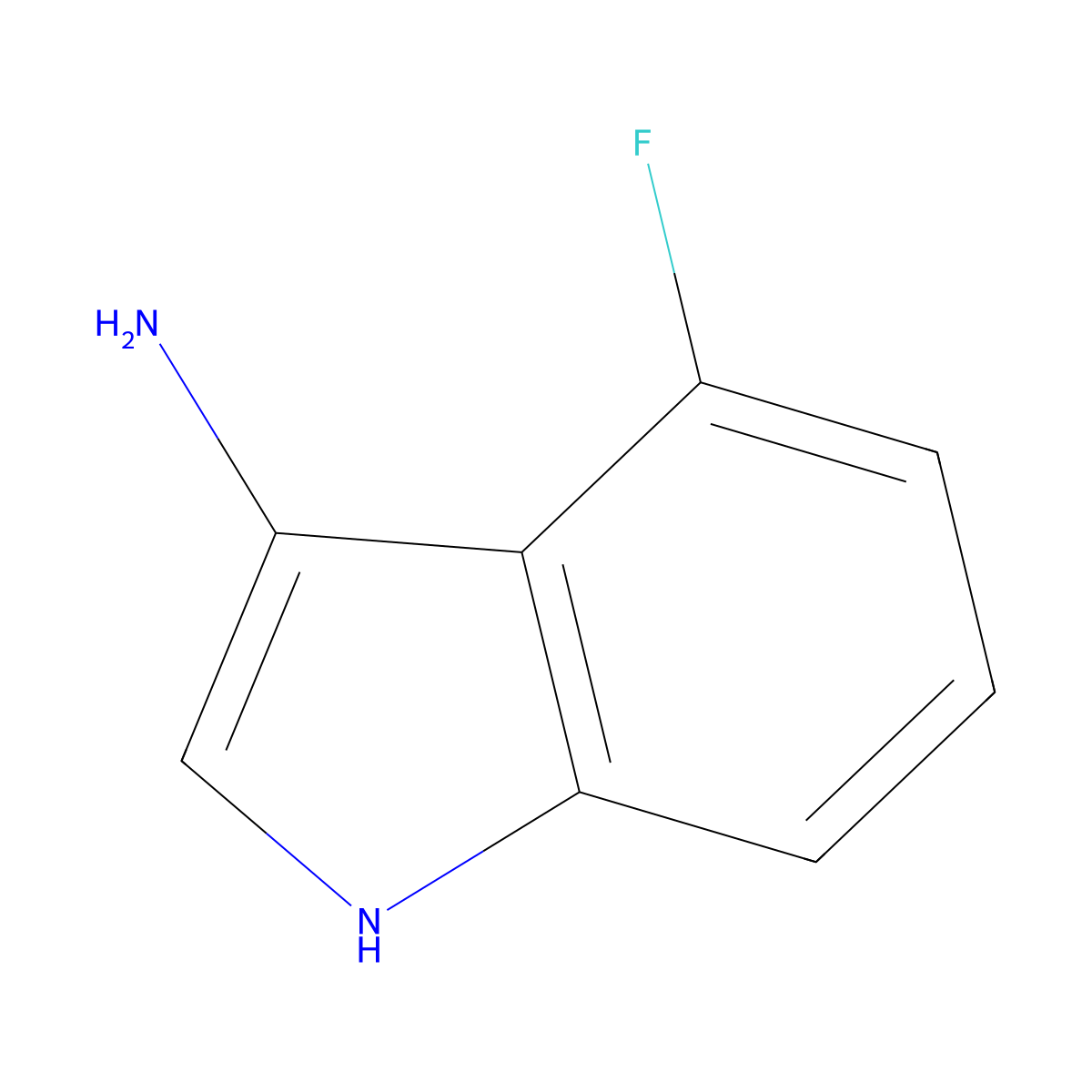 4-Fluoro-1H-indol-3-amine molecular structure, CAS 1367990-69-9