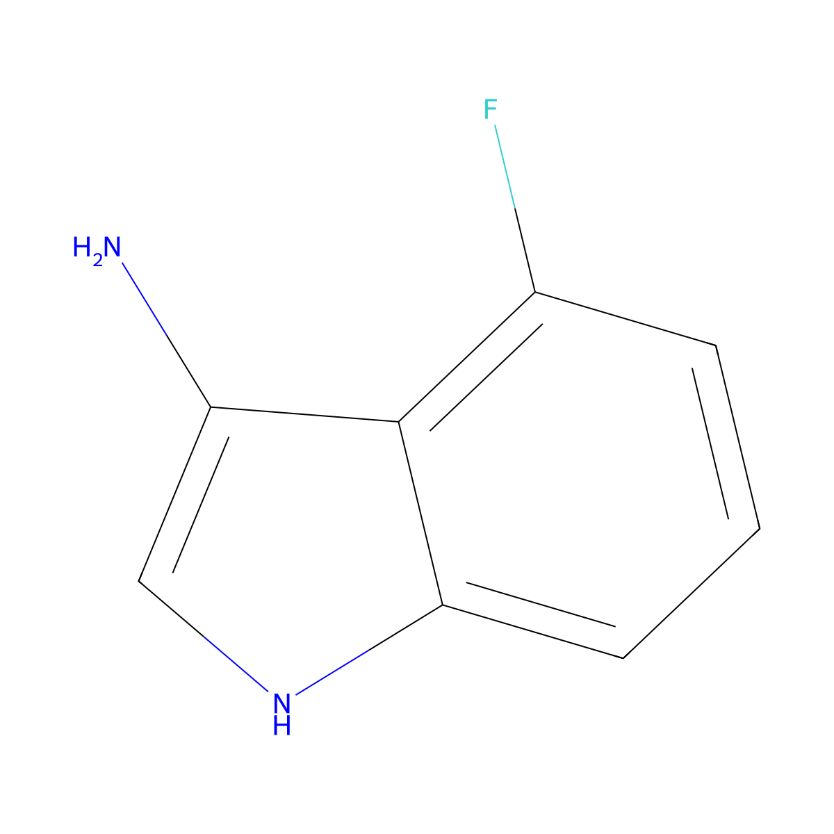 4-Fluoro-1H-indol-3-amine molecular structure, CAS 1367990-69-9