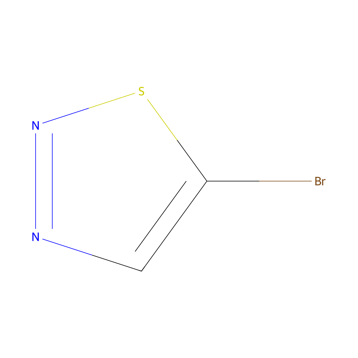 5-Bromo-1,2,3-thiadiazole molecular structure, CAS 1367991-31-8