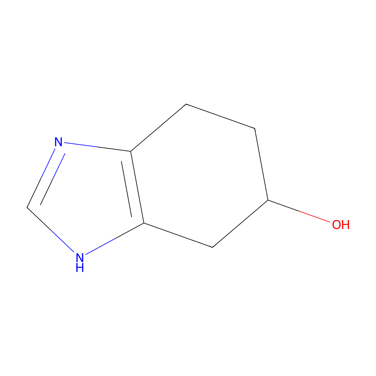 4,5,6,7-tetrahydro-1H-1,3-benzodiazol-5-ol molecular structure, CAS 1367991-68-1