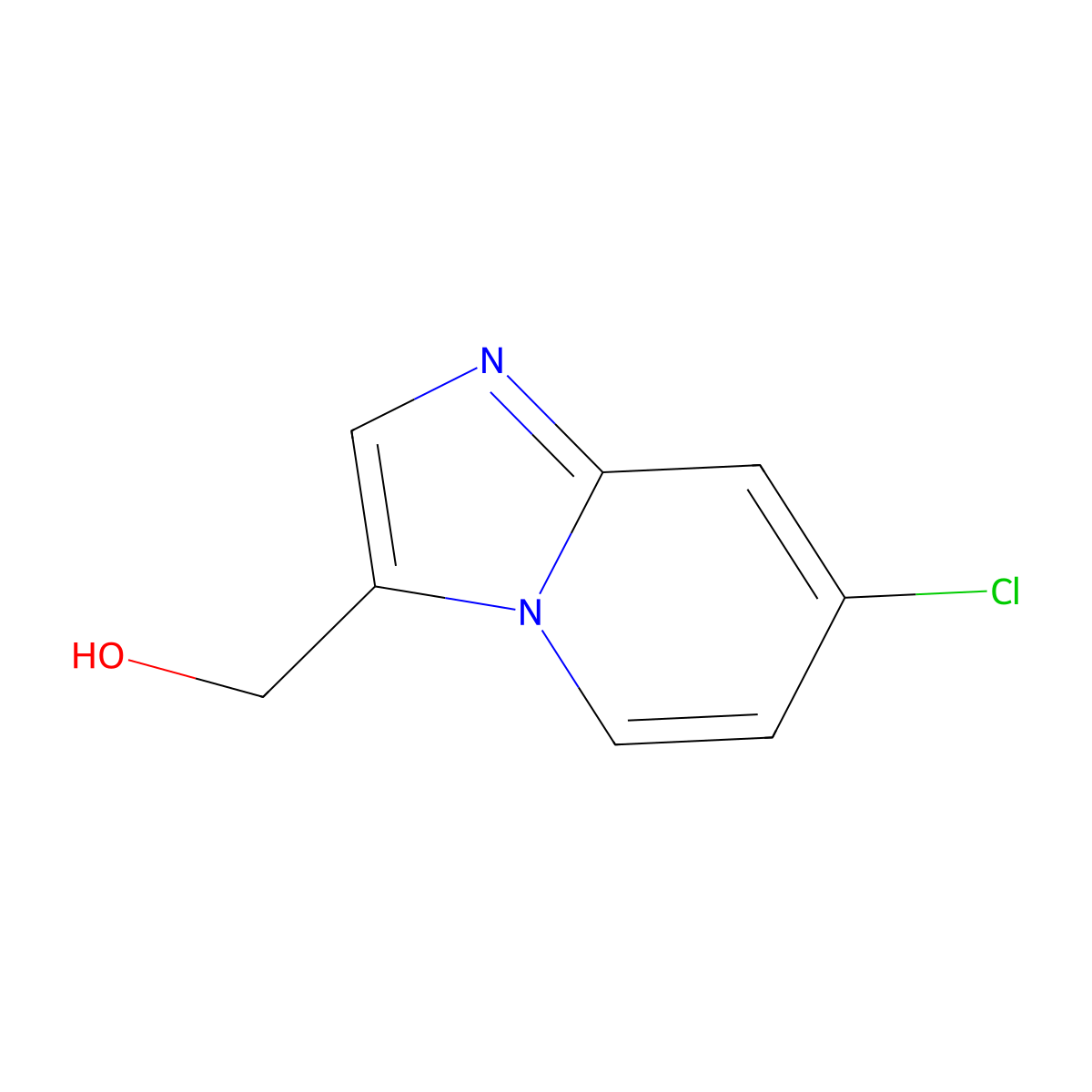 (7-Chloroimidazo[1,2-a]pyridin-3-yl)methanol molecular structure, CAS 1367992-89-9
