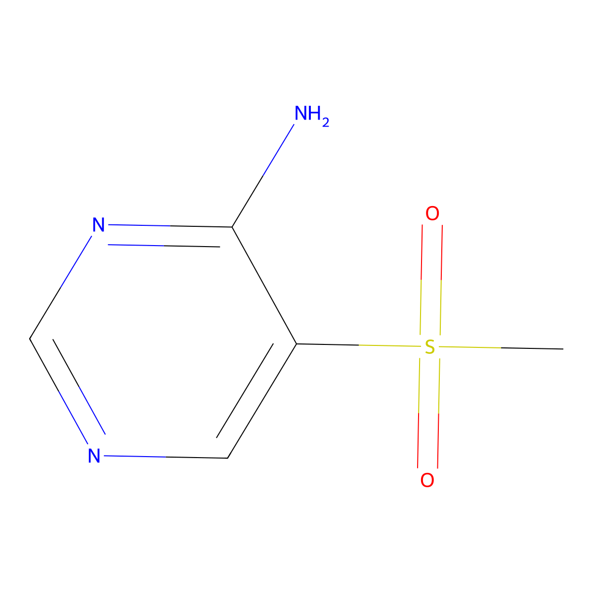 5-(Methylsulfonyl)pyrimidin-4-amine molecular structure, CAS 1367992-95-7