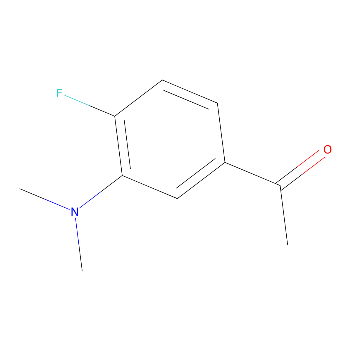 Ethanone, 1-[3-(dimethylamino)-4-fluorophenyl]- molecular structure, CAS 1367994-21-5