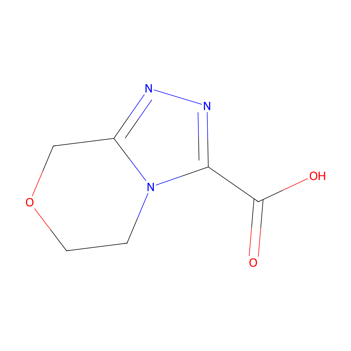 5H,6H,8H-[1,2,4]Triazolo[3,4-c][1,4]oxazine-3-carboxylic acid molecular structure, CAS 1367995-32-1