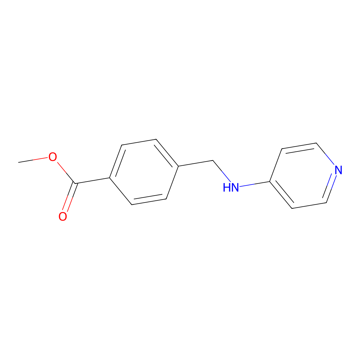 Methyl 4-{[(pyridin-4-yl)amino]methyl}benzoate molecular structure, CAS 1367998-41-1