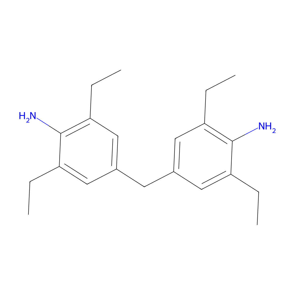 4,4'-Methylenebis[2,6-diethylaniline] molecular structure, CAS 13680-35-8
