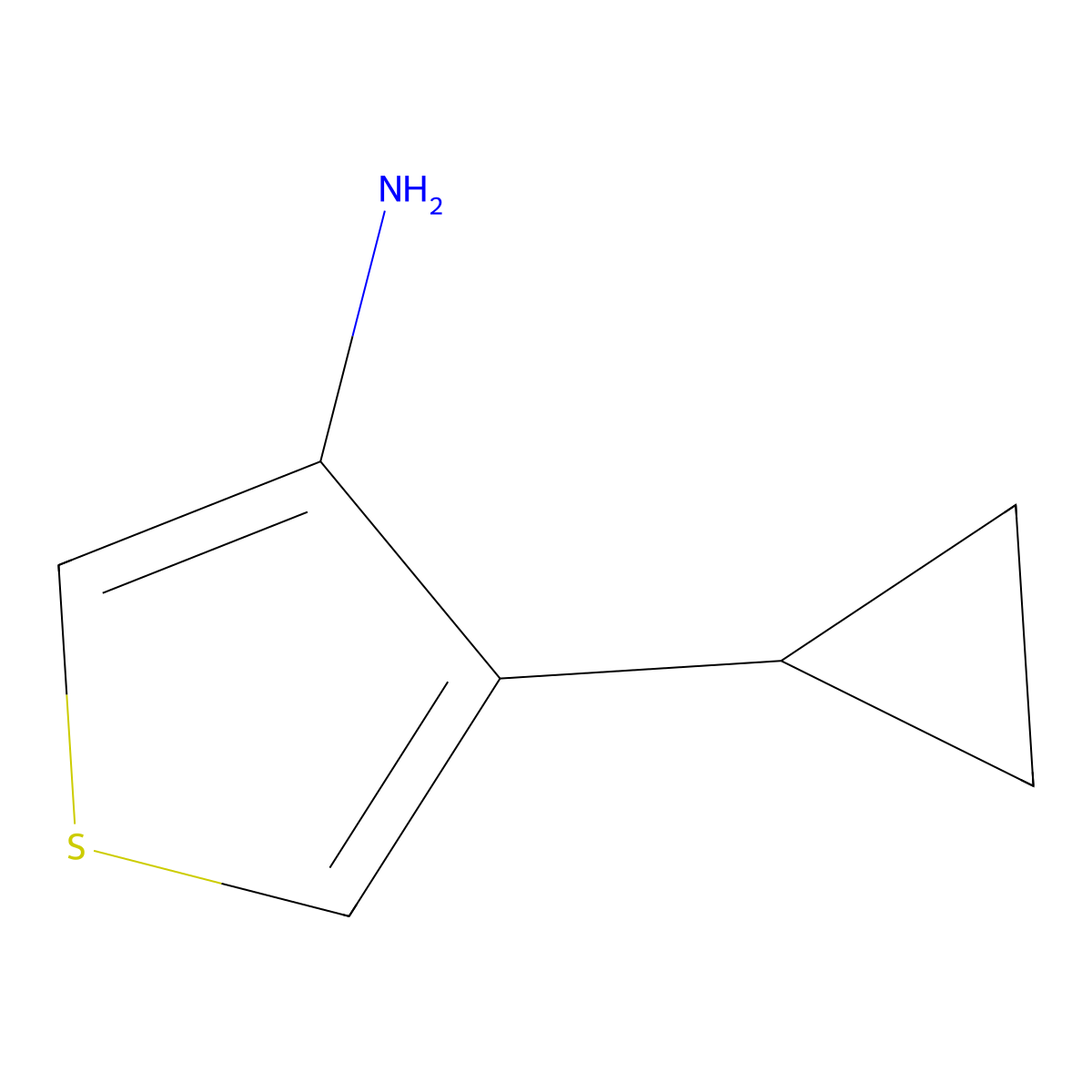 4-Cyclopropylthiophen-3-amine molecular structure, CAS 1368005-00-8