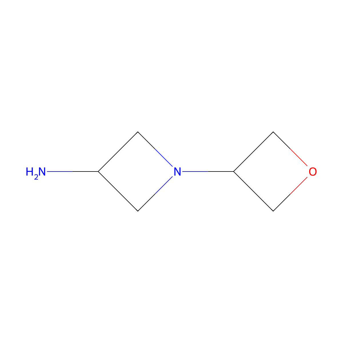 1-(3-Oxetanyl)-3-azetidinamine molecular structure, CAS 1368005-98-4