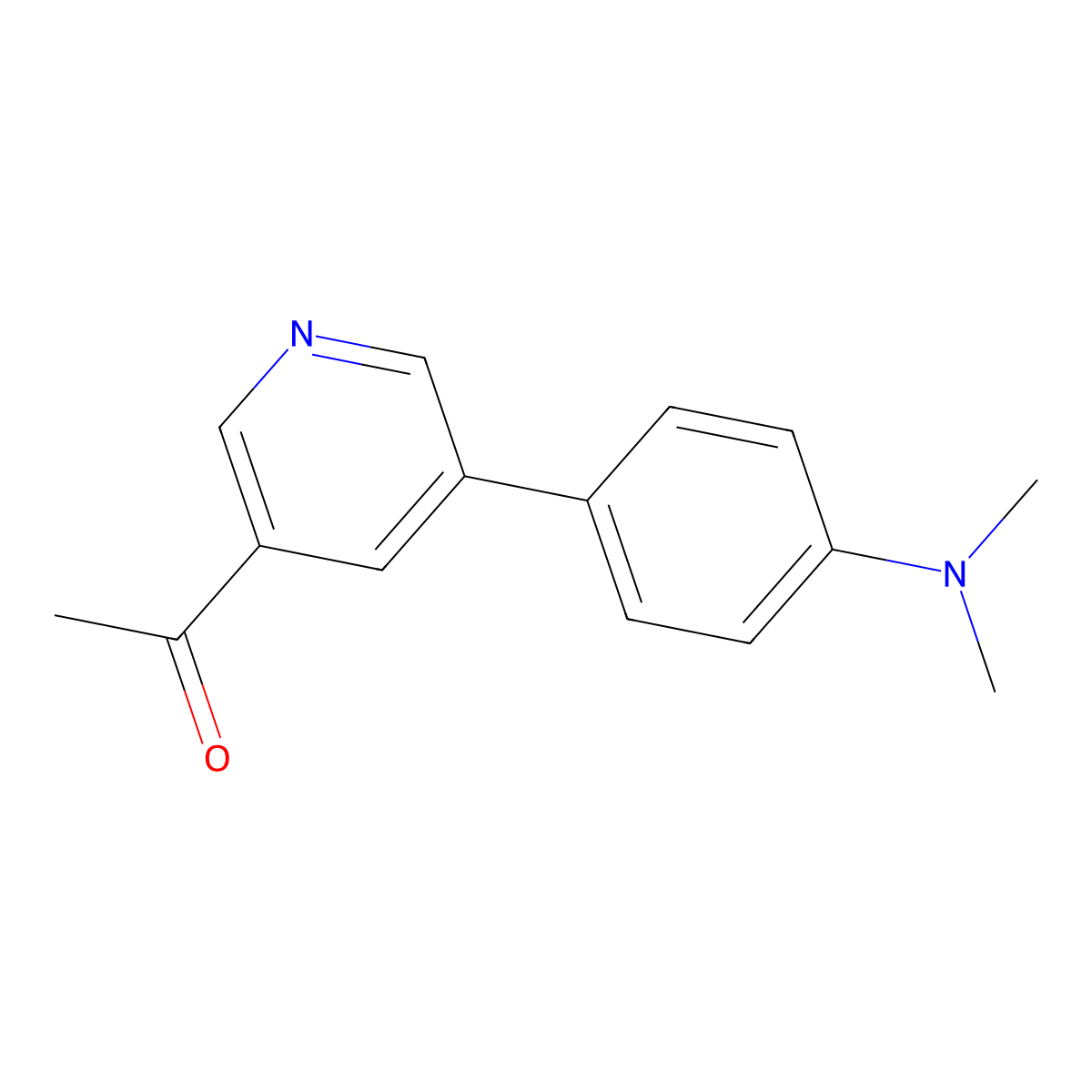 1-[5-[4-(Dimethylamino)phenyl]-3-pyridinyl]ethanone molecular structure, CAS 1368006-15-8