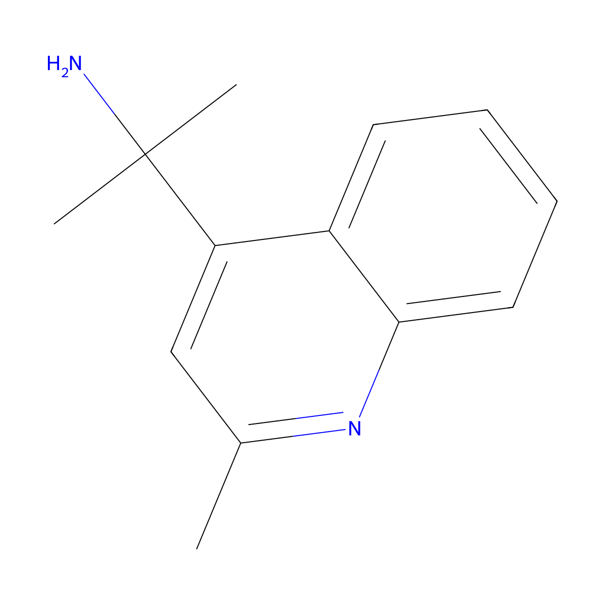 2-(2-Methylquinolin-4-yl)propan-2-amine molecular structure, CAS 1368006-24-9