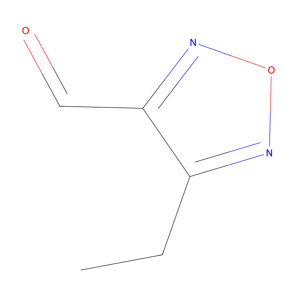 4-Ethyl-1,2,5-oxadiazole-3-carbaldehyde molecular structure, CAS 1368006-40-9