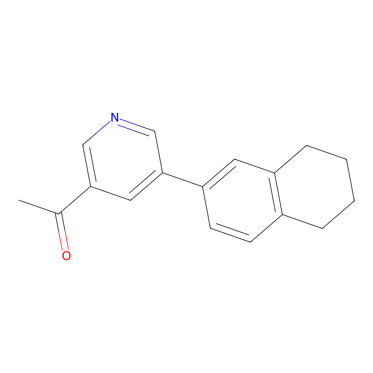 1-[5-(5,6,7,8-Tetrahydro-2-naphthalenyl)-3-pyridinyl]ethanone molecular structure, CAS 1368006-81-8