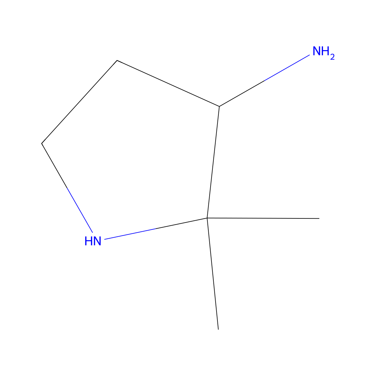 2,2-Dimethylpyrrolidin-3-amine molecular structure, CAS 1368006-84-1