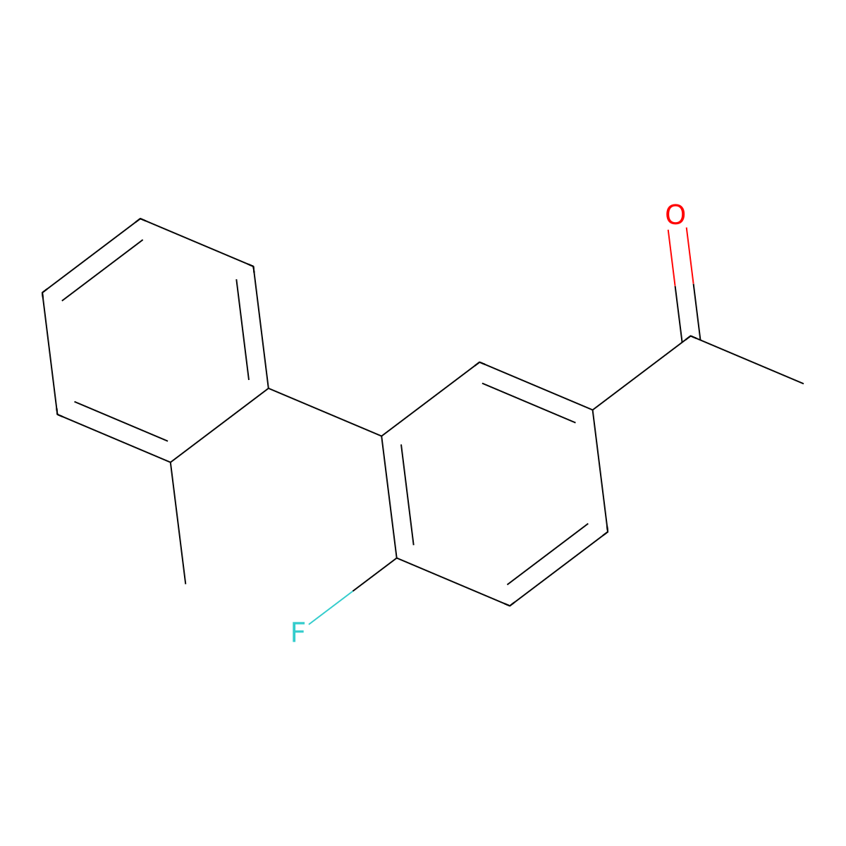 1-(6-Fluoro-2'-methyl-[1,1'-biphenyl]-3-yl)ethanone molecular structure, CAS 1368012-04-7